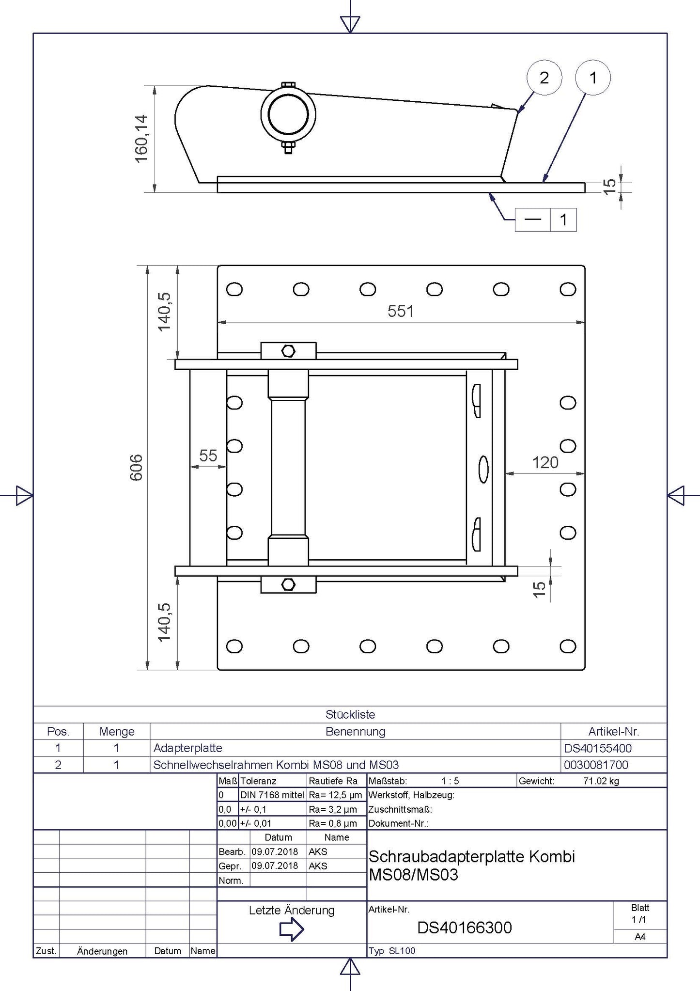 ADAPTERPLATTE MS08/03